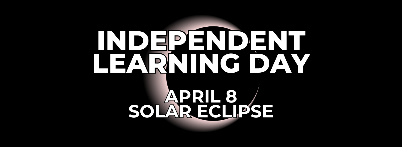 Solar Eclipse, April 8th, Independent learning day, picture of solar eclipse